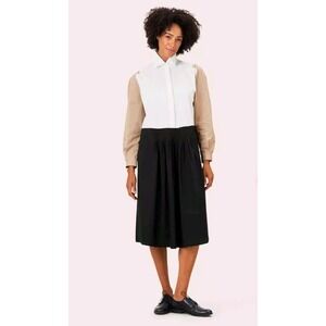 Masai Womens Dress Size S Oversized Colorblock Classic Pleated Modest Preppy NWT